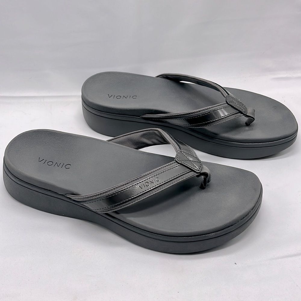 Gray Platform Vionic Flip Flop Sandals - image 3